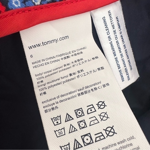 Tommy Hilfiger-Micro Floral Asymmetrical Spring/Summer Skirt (Size:6) - Picture 8 of 9